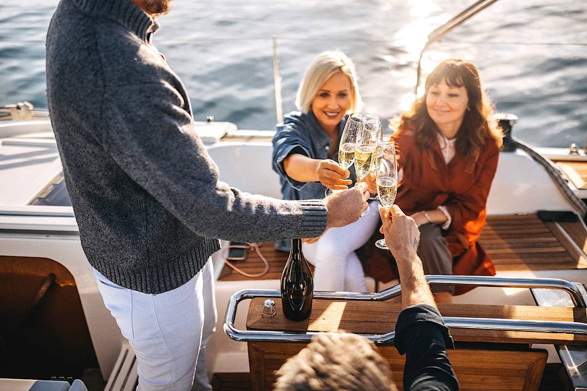 Golden Beaches and Iconic Blue-and-White Houses